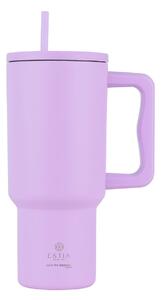 Κούπα Θερμός Με Λαβή & Καλαμάκι 900ml Estia Save The Aegean Tumbler Lavender Purple 01-32159