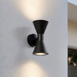 Lucande Φωτιστικό εξωτερικού χώρου Xalor, μαύρο, IP65, μέταλλο, GU10, ρυθμιζόμενος, Μαύρο, Αλουμίνιο, σύγχρονο