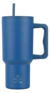 Κούπα Θερμός Με Λαβή & Καλαμάκι 900ml Estia Save The Aegean Tumbler Denim Blue 01-32166