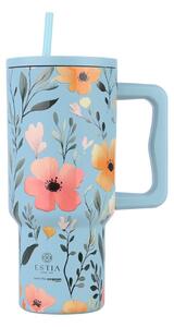 Κούπα Θερμός Με Λαβή & Καλαμάκι 900ml Estia Save The Aegean Tumbler Sky Garden 01-32036