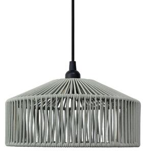 Newgarden Κρεμαστό φωτιστικό Calabardina, πράσινο, σχοινί, Ø30cm, IP44, ρυθμιζόμενος, Πράσινο, Ύφασμα / Κλωστοϋφαντουργία, Σκανδιναβικό