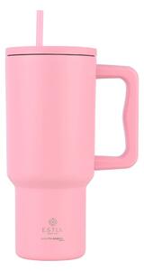 Κούπα Θερμός Με Λαβή & Καλαμάκι 900ml Estia Save The Aegean Tumbler Blossom Rose 01-32142
