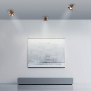 PURE LED-Deckenspot Move, Ø 12 cm, χάλκινο χρώμα, μέταλλο/γυαλί, ρυθμιζόμενος, Μπρούτζινο / Αντικέ ορείχαλκου, Σαλόνι / τραπεζαρία, Μέταλλο, σύγχρονο