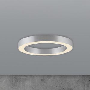 PURE LED φωτιστικό οροφής Lines, Ø 35 cm, ασημί, CCT, ρυθμιζόμενος, Μεταλλικό, Σαλόνι / τραπεζαρία, Μέταλλο, σύγχρονο