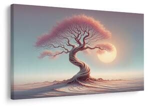 Πίνακας σε καμβά μυστικό δέντρο της ζωής στο ηλιοβασίλεμα