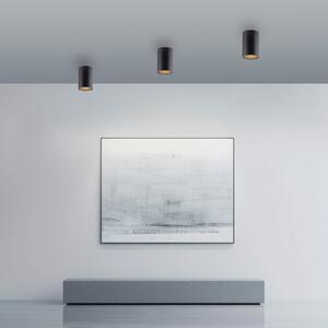PURE LED φωτιστικό οροφής μπάνιου Point, μαύρο Ø 6 cm, μέταλλο, IP44, ρυθμιζόμενος, Μαύρο, Μπάνιο, Μέταλλο, σύγχρονο
