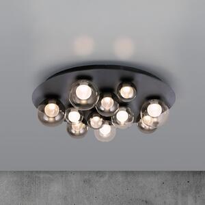 PURE LED φωτιστικό οροφής Popup, γκρι/καπνιστό γκρι, Ø 60 cm, 11-φωτιστικά., ρυθμιζόμενος, Γκρι, Σαλόνι / τραπεζαρία, Μέταλλο