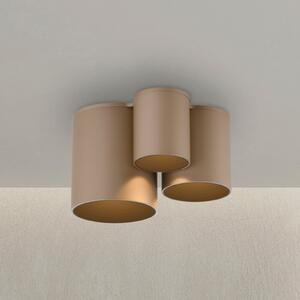 PURE LED φωτιστικό οροφής μπάνιου Point, χρώμα μπρούντζου, 18 cm, 3 φτερά., ρυθμιζόμενος, Μπρούτζινο / Αντικέ ορείχαλκου, Μπάνιο, Μέταλλο, σύγχρονο