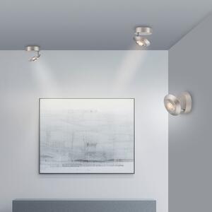 PURE LED φωτιστικό οροφής Oculis, ασημί χρώμα Ø 15 cm Σίδηρος/γυαλί, ρυθμιζόμενος, Μεταλλικό, Σαλόνι / τραπεζαρία, Μέταλλο, σύγχρονο