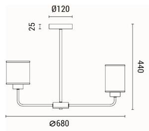 Φωτιστικό Οροφής Πολύφωτο Eurolamp Marbeline 144-24016