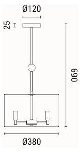 Φωτιστικό Οροφής Τρίφωτο Eurolamp Verona 144-24066