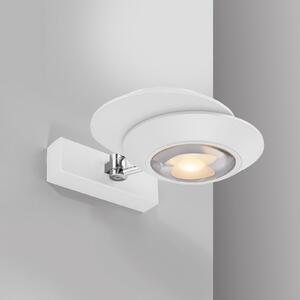 PURE LED απλίκα Oculis, λευκό, 30 cm, σίδερο/γυαλί, 2 φώτα., ρυθμιζόμενος, Λευκό, Σαλόνι / τραπεζαρία, Μέταλλο, σύγχρονο