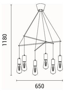 Φωτιστικό Οροφής Πολύφωτο Eurolamp Edison 144-30121