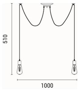 Φωτιστικό Οροφής Πολύφωτο Eurolamp Edison 144-30123