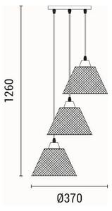 Φωτιστικό Οροφής Τρίφωτο Eurolamp Net 144-46029