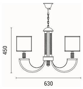 Φωτιστικό Οροφής Πολύφωτο Eurolamp Noble 144-47019