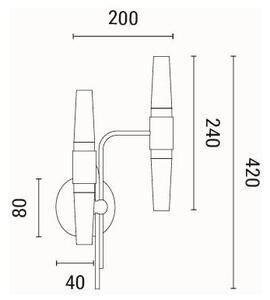 Απλίκα Τοίχου LED Eurolamp Velas 144-17053