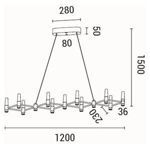 Φωτιστικό Οροφής Πολύφωτο LED Eurolamp Velas 144-17051