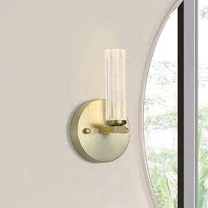 Searchlight LED απλίκα μπάνιου Aberdeen, ύψος 24 cm, χρώμα ορείχαλκου Μεταλλικό, ρυθμιζόμενος, Χρυσό / Ορείχαλκου, Μπάνιο, Μέταλλο