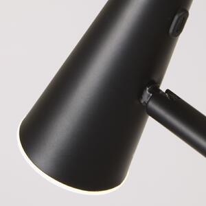 Searchlight Φωτιστικό LED με μπαταρία 10450BK, μαύρο, ύψος 151 cm, μέταλλο, ρυθμιζόμενος, Μαύρο, Σαλόνι / τραπεζαρία, Μέταλλο, σύγχρονο