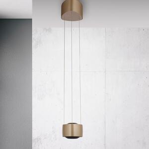 Paul Neuhaus LED κρεμαστό φωτιστικό Q-Stretto, μπρονζέ, 14,5cm, ρυθμιζόμενος, Μπρούτζινο / Αντικέ ορείχαλκου, Σαλόνι / τραπεζαρία, Μέταλλο, σύγχρονο