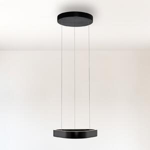 Paul Neuhaus LED κρεμαστό φωτιστικό Q-Stretto, μαύρο, 40,8cm, ρυθμιζόμενος, Μαύρο, Σαλόνι / τραπεζαρία, Μέταλλο, σύγχρονο