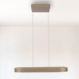 Paul Neuhaus LED κρεμαστό φωτιστικό Q-Stretto, μπρονζέ, 86,8cm, ρυθμιζόμενος, Μπρούτζινο / Αντικέ ορείχαλκου, Σαλόνι / τραπεζαρία, Μέταλλο, σύγχρονο