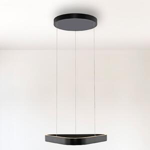 Paul Neuhaus LED κρεμαστό φωτιστικό Q-Stretto, μαύρο, 60cm, ρυθμιζόμενος, Μαύρο, Σαλόνι / τραπεζαρία, Μέταλλο, σύγχρονο