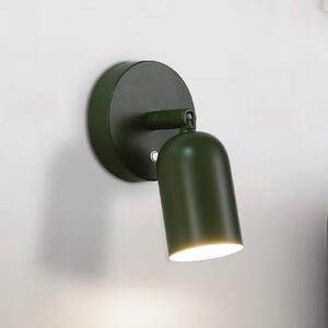 Searchlight LED-Ακουστική τοίχου CONE, σκούρο πράσινο, πλάτος 10 cm, μέταλλο, ρυθμιζόμενος, Πράσινο, Σαλόνι / τραπεζαρία, Μέταλλο