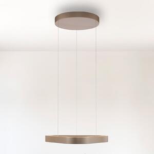 Paul Neuhaus LED κρεμαστό φωτιστικό Q-Stretto, μπρονζέ, 60cm, ρυθμιζόμενος, Μπρούτζινο / Αντικέ ορείχαλκου, Σαλόνι / τραπεζαρία, Μέταλλο, σύγχρονο