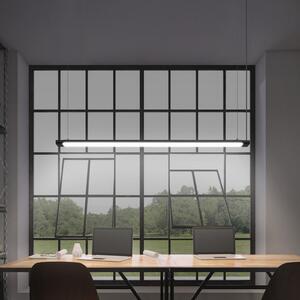 OSRAM LED κρεμαστό φωτιστικό Office line Slab μαύρο 4.000 K DIM, ρυθμιζόμενος, Μαύρο, Μελέτη / Γραφείο, Αλουμίνιο, σύγχρονο