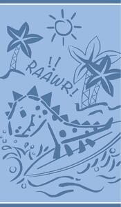 Παιδική Πετσέτα Θαλάσσης (70x120) Melinen Dinosaur Surfer Blue