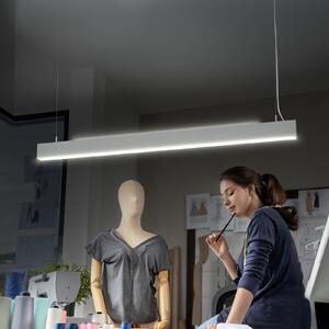 OSRAM LED κρεμαστή λάμπα Office line Cuboid λευκό 4.000 K DIM, ρυθμιζόμενος, Λευκό, Μελέτη / Γραφείο, Αλουμίνιο, σύγχρονο