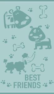 Παιδική Πετσέτα Θαλάσσης (70x120) Melinen Puppy Lover Aqua