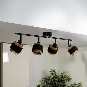 OSRAM Φωτιστικό οροφής Decor Spot Hornet, 4-φωτιστικά, μαύρο/χρυσό, Μαύρο, Σαλόνι / τραπεζαρία, Ύφασμα / Κλωστοϋφαντουργία, σύγχρονο