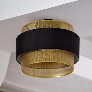 OSRAM Οροφής φωτιστικό Decor Hornet, 1-φωτιστικό, μαύρο/χρυσό, ρυθμιζόμενος, Μαύρο, Σαλόνι / τραπεζαρία, Ύφασμα / Κλωστοϋφαντουργία, σύγχρονο