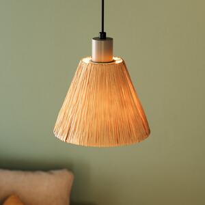 OSRAM Κρεμαστό φωτιστικό Decor Raffia, 1-φωτιστικό, λινάτσα, φυσικό χρώμα, ρυθμιζόμενος, Καφέ / Σκουριάς, Σαλόνι / τραπεζαρία, Άλλα υλικά, Εξοχική κατοικία / Ρουστίκ