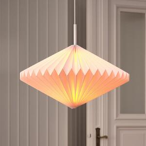 OSRAM Κρεμαστό φωτιστικό Decor Paper Diamond, λευκό, χαρτί, E27, ρυθμιζόμενος, Λευκό, Σαλόνι / τραπεζαρία, Χαρτί / χαρτόνι