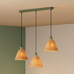 OSRAM Κρεμαστό φωτιστικό Decor Raffia, μήκος 3 φτερά, ραφία, φυσικό, ρυθμιζόμενος, Καφέ / Σκουριάς, Σαλόνι / τραπεζαρία, Άλλα υλικά, Εξοχική κατοικία / Ρουστίκ