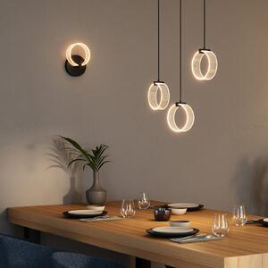 OSRAM LED φωτιστικό τοίχου Decor Circle, CCT, μαύρο, Μαύρο, Σαλόνι / τραπεζαρία, Πλαστικό, σύγχρονο