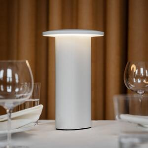 FRITZ HANSEN LED-Akku-Τραπεζοκαλύμματα Solae, λευκό, αλουμίνιο, IP44, ρυθμιζόμενος, Λευκό, Σαλόνι / τραπεζαρία, Αλουμίνιο, σύγχρονο