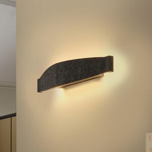 OSRAM LED απλίκα Decor Flat Felt, γκρι, τσόχα, 3.000 K, Γκρι, Σαλόνι / τραπεζαρία, Ύφασμα / Κλωστοϋφαντουργία, σύγχρονο