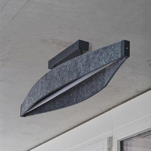 OSRAM LED φωτιστικό οροφής Decor Flat Felt, γκρι, τσόχα, 3.000 K, Γκρι, Σαλόνι / τραπεζαρία, Ύφασμα / Κλωστοϋφαντουργία, σύγχρονο