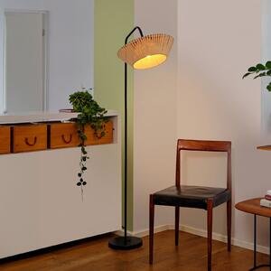 OSRAM Φωτιστικό δαπέδου Decor Stripes, μπεζ, ύφασμα, E14, Μπεζ, Σαλόνι / τραπεζαρία, Ύφασμα / Κλωστοϋφαντουργία