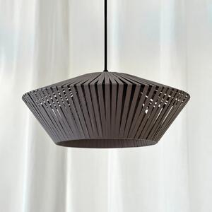 OSRAM Κρεμαστή λάμπα Decor Stripes Ø 40,5 cm, γκρι, ύφασμα, E27, ρυθμιζόμενος, Γκρι, Σαλόνι / τραπεζαρία, Ύφασμα / Κλωστοϋφαντουργία