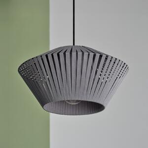 OSRAM Κρεμαστή λάμπα Decor Stripes Ø 30,5 cm, γκρι, ύφασμα, E27, ρυθμιζόμενος, Γκρι, Σαλόνι / τραπεζαρία, Ύφασμα / Κλωστοϋφαντουργία