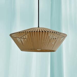 OSRAM Κρεμαστό φωτιστικό Decor Stripes Ø 40,5 cm, μπεζ, ύφασμα, E27, ρυθμιζόμενος, Μπεζ, Σαλόνι / τραπεζαρία, Ύφασμα / Κλωστοϋφαντουργία