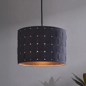 OSRAM Κρεμαστή λάμπα Decor Felt Weaving, Ø 28 cm, γκρι, τσόχα E27, ρυθμιζόμενος, Γκρι, Σαλόνι / τραπεζαρία, Ύφασμα / Κλωστοϋφαντουργία