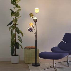 OSRAM Φωτιστικό δαπέδου Decor Felt Weaving Cans, πολύχρωμο, 5 φτερά, E14, Πολύχρωμο, Σαλόνι / τραπεζαρία, Ύφασμα / Κλωστοϋφαντουργία