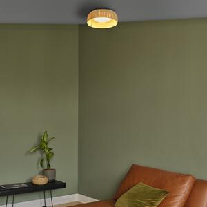 OSRAM LED φωτιστικό οροφής Decor Bamboo Paper, Ø 30 cm, μπαμπού, Καφέ / Σκουριάς, Σαλόνι / τραπεζαρία, Μπαμπού, Εξοχική κατοικία / Ρουστίκ